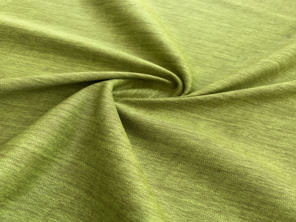 Green Textured Premium Linen Fabric