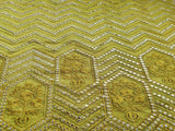 Lime Green Mirror Work Embroidered Chanderi Fabric