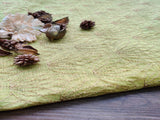 Green Golden Abstract Embroidered Chanderi Fabric