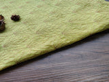 Green Golden Abstract Embroidered Chanderi Fabric
