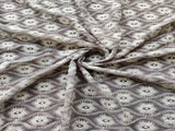 Grey White Chikankari Embroidered Georgette Fabric