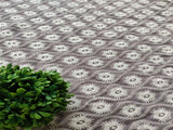 Grey White Chikankari Embroidered Georgette Fabric