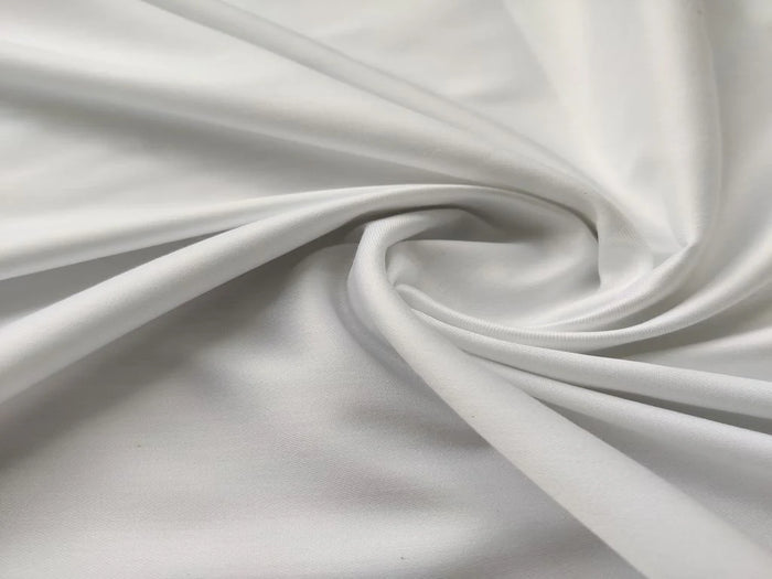 White Plain Tesla Premium Cotton Fabric