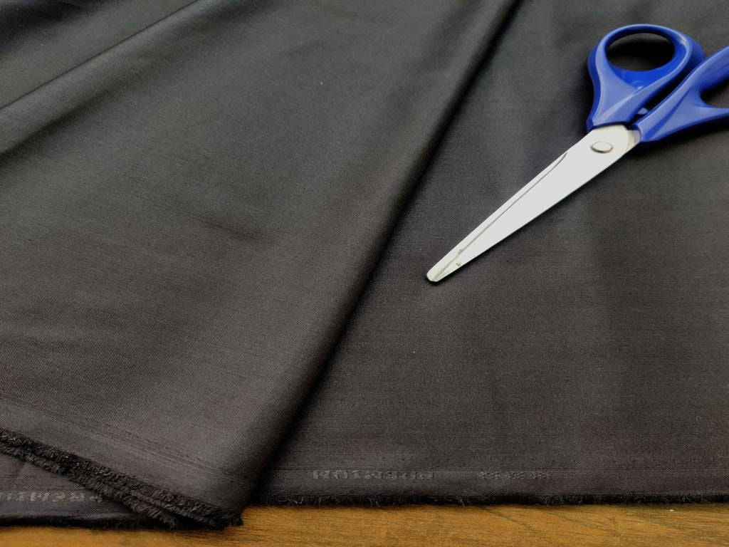 Black Plain Tesla Premium Cotton Fabric