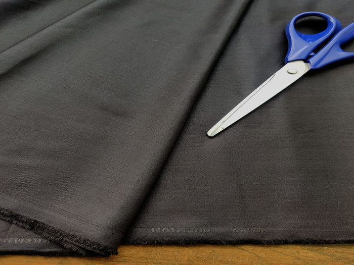 Black Plain Tesla Premium Cotton Fabric
