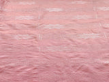 Peach Silver sequins Embroidered Chanderi Fabric