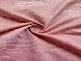Peach Silver sequins Embroidered Chanderi Fabric