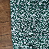 Dark Green Floral Sequins Chikankari Embroidered Georgette Fabric