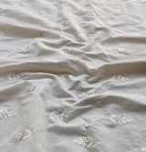 Off-White Motifs Dyeable Cotton Zardozi Sequins Fabric