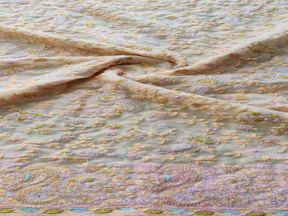 Multicolor Floral Kashmiri Georgette Fabric
