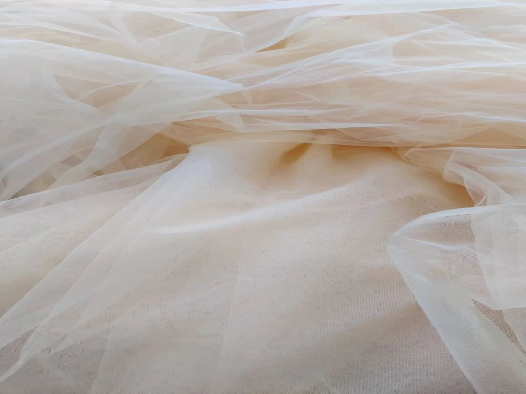 Alphonso Yellow Plain Mono Net Fabric (Width: 57 Inches)