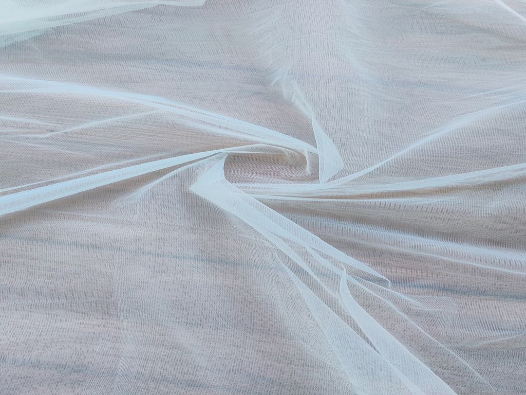 Light Blue Plain Mono Net Fabric