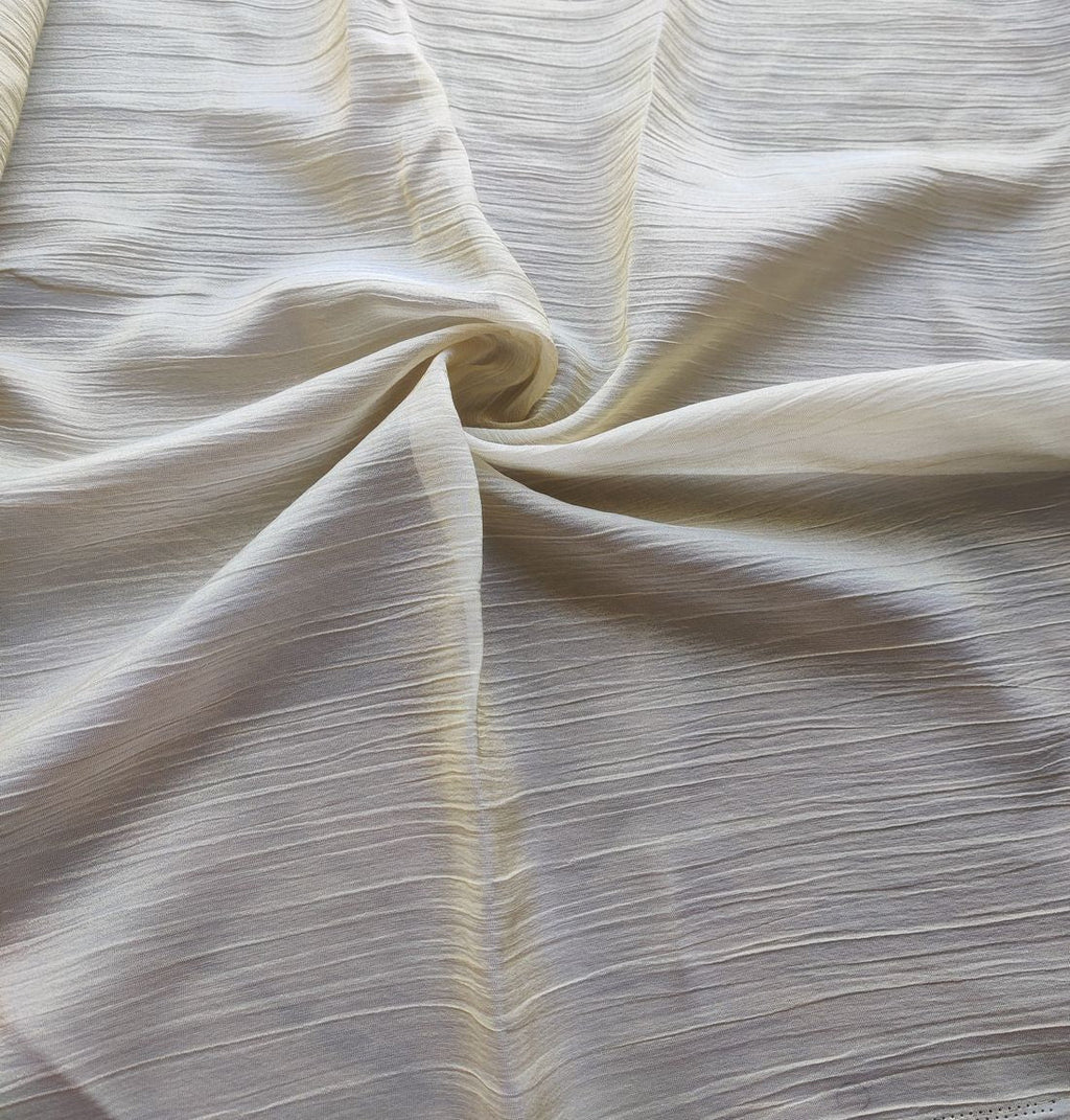 Golden Plain Dyeable Crushed Tissue Silk Fabric
