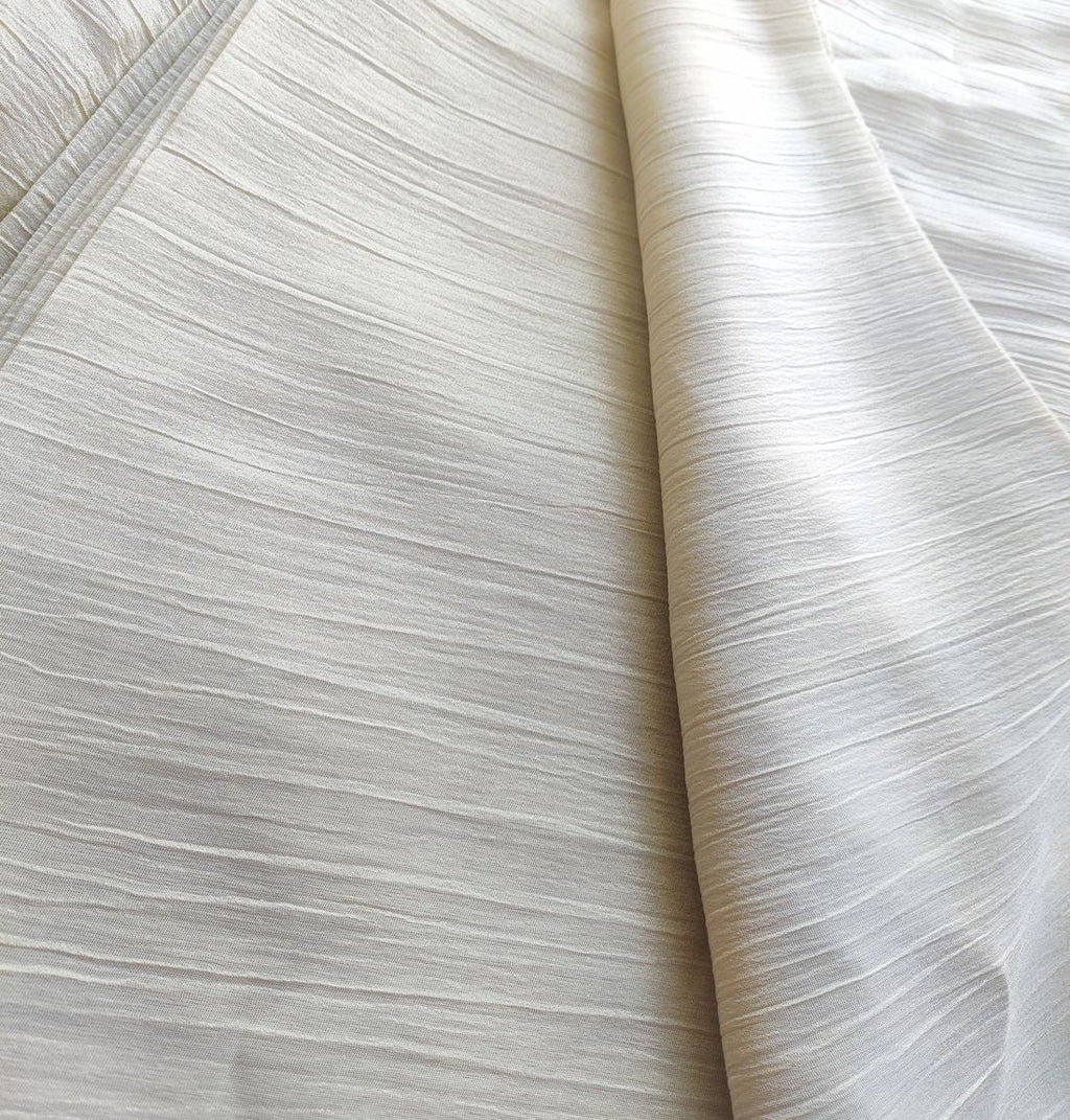 Golden Plain Dyeable Crushed Tissue Silk Fabric