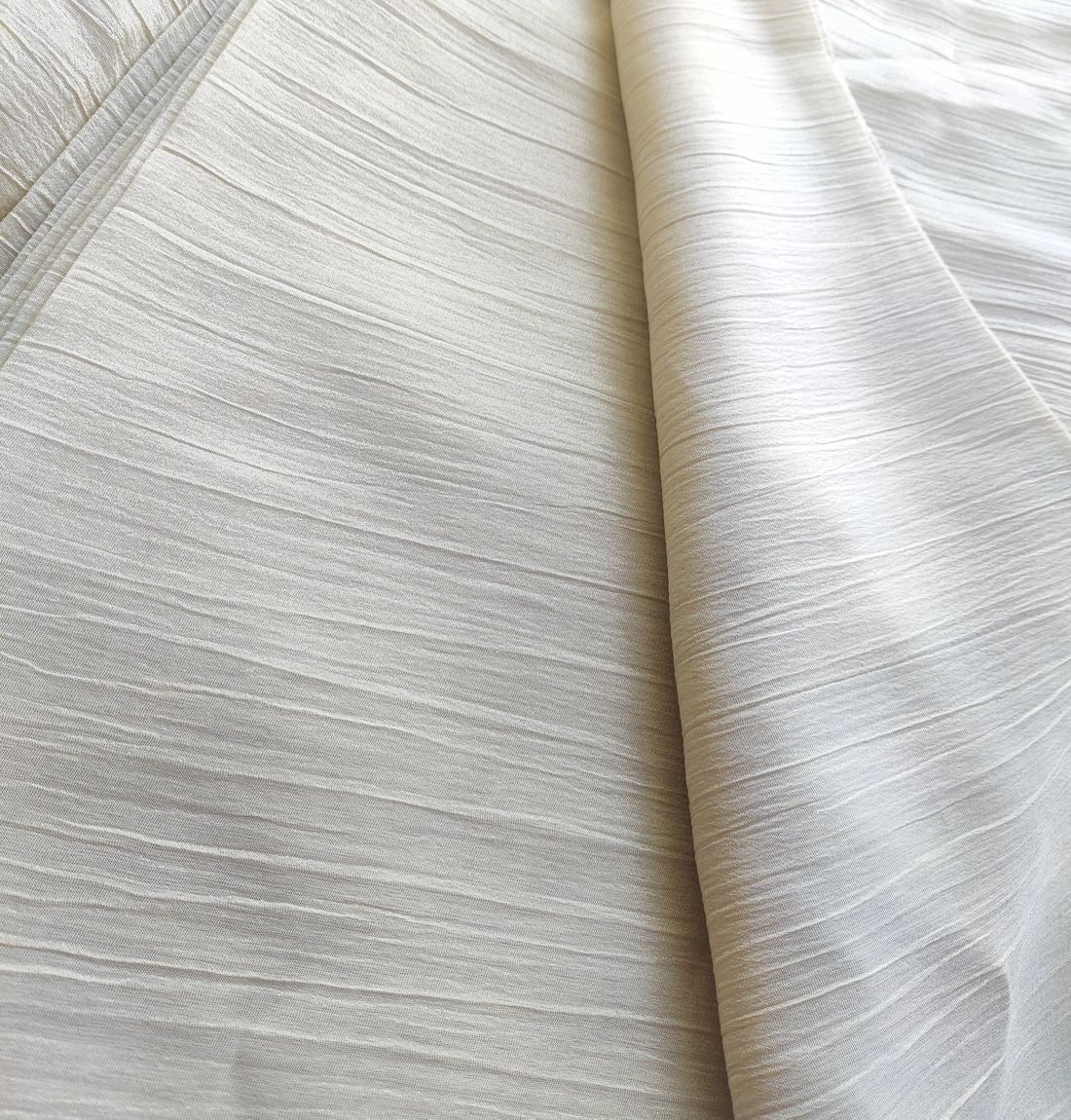 Golden Plain Dyeable Crushed Tissue Silk Fabric