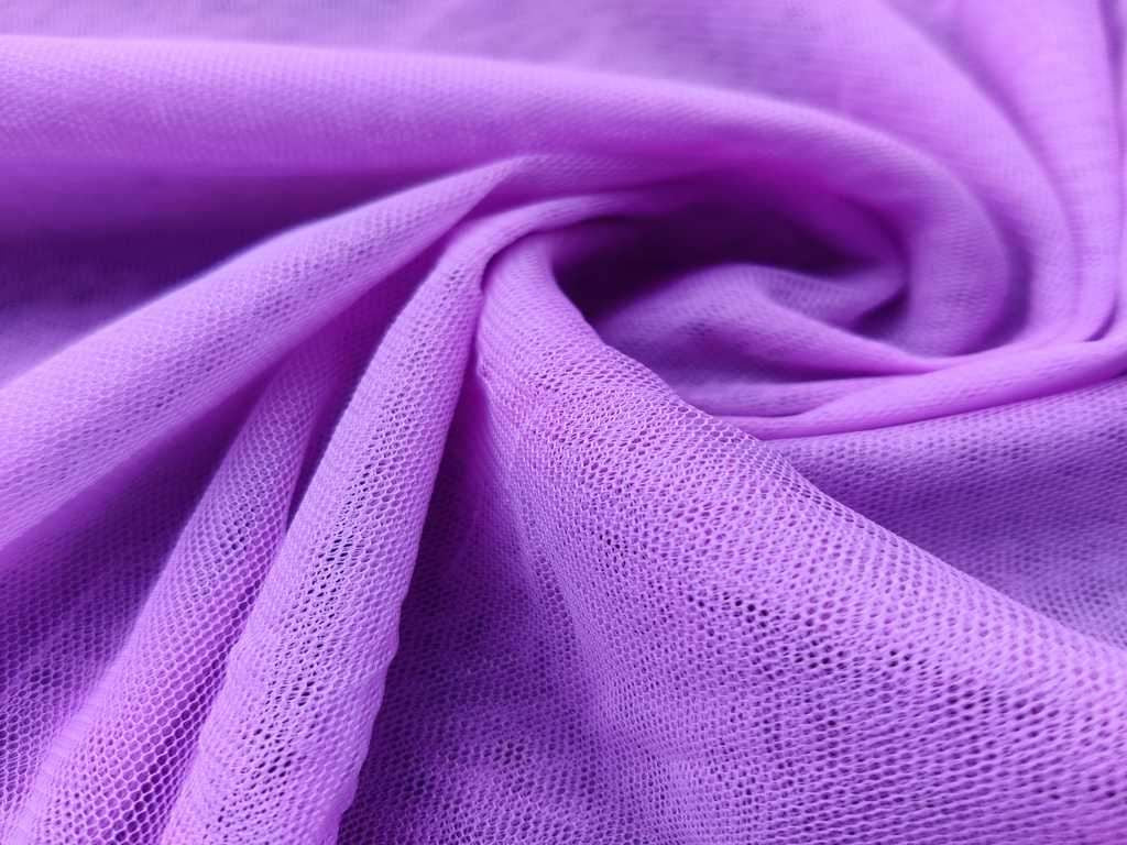 Dark Lilac Mono Net Fabric