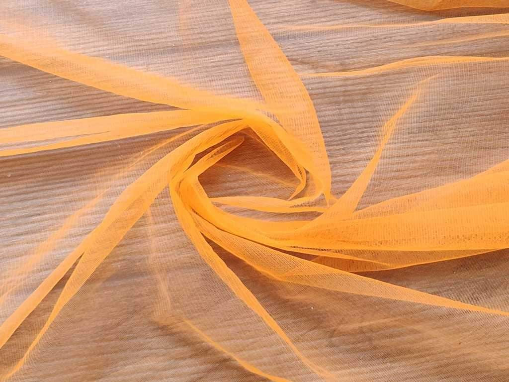 Orange Mono Net Fabric