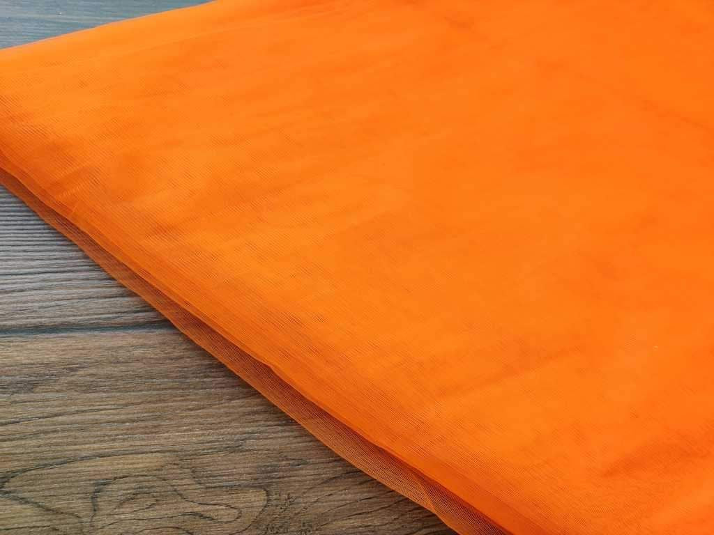 Orange Mono Net Fabric