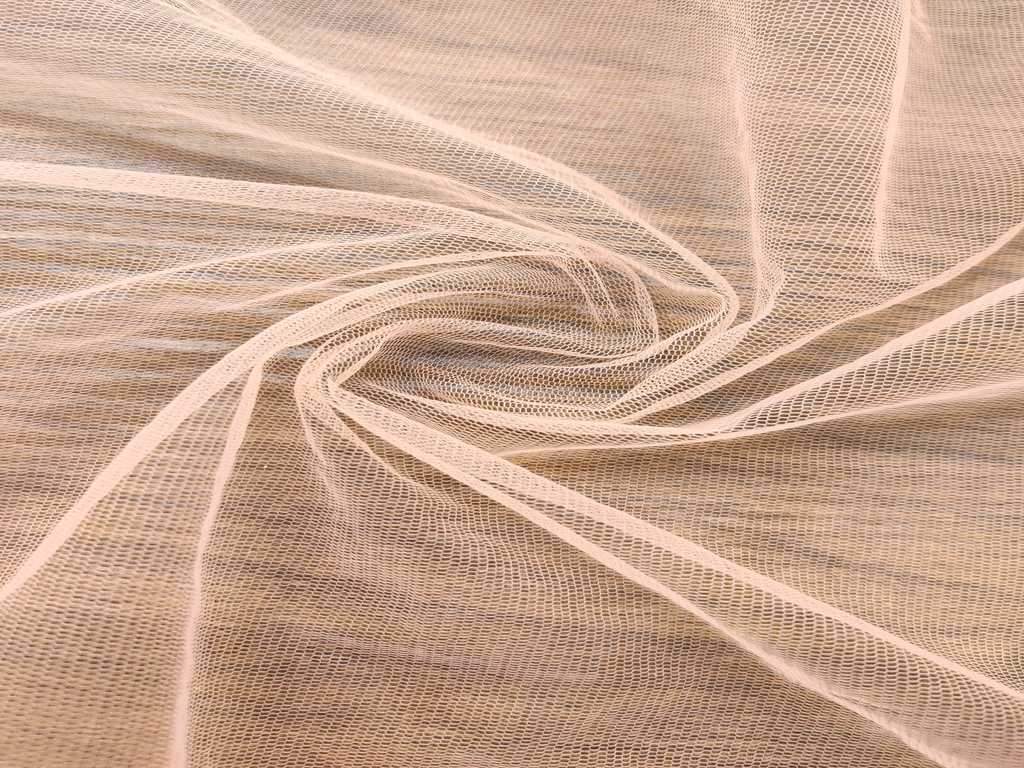 Peach Mono Net Fabric
