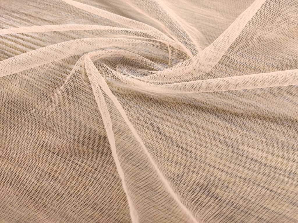 Peach Mono Net Fabric