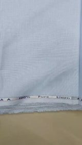 SKY Blue 100% Pure Cotton Linen Fabric (80)Lea