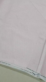 Premium Pink & White Pinstripe seersucker Shirting Cotton Fabric