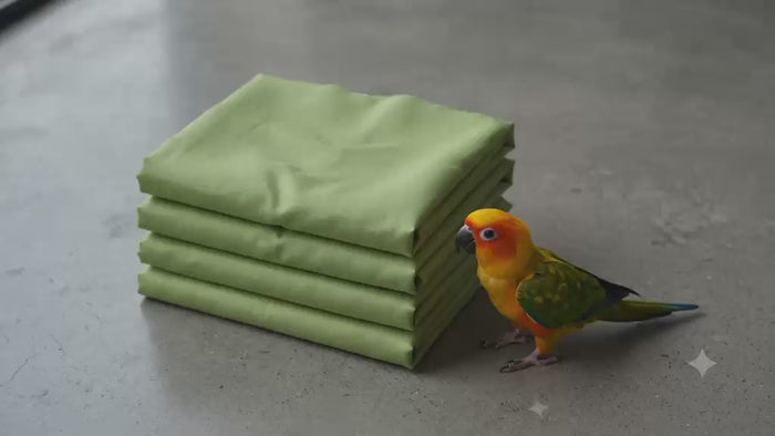 Parrot Green Chanderi Silk Fabric