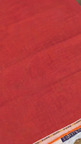 BRICK RED 100% Pure Natural Linen Fabric (0% Cotton)