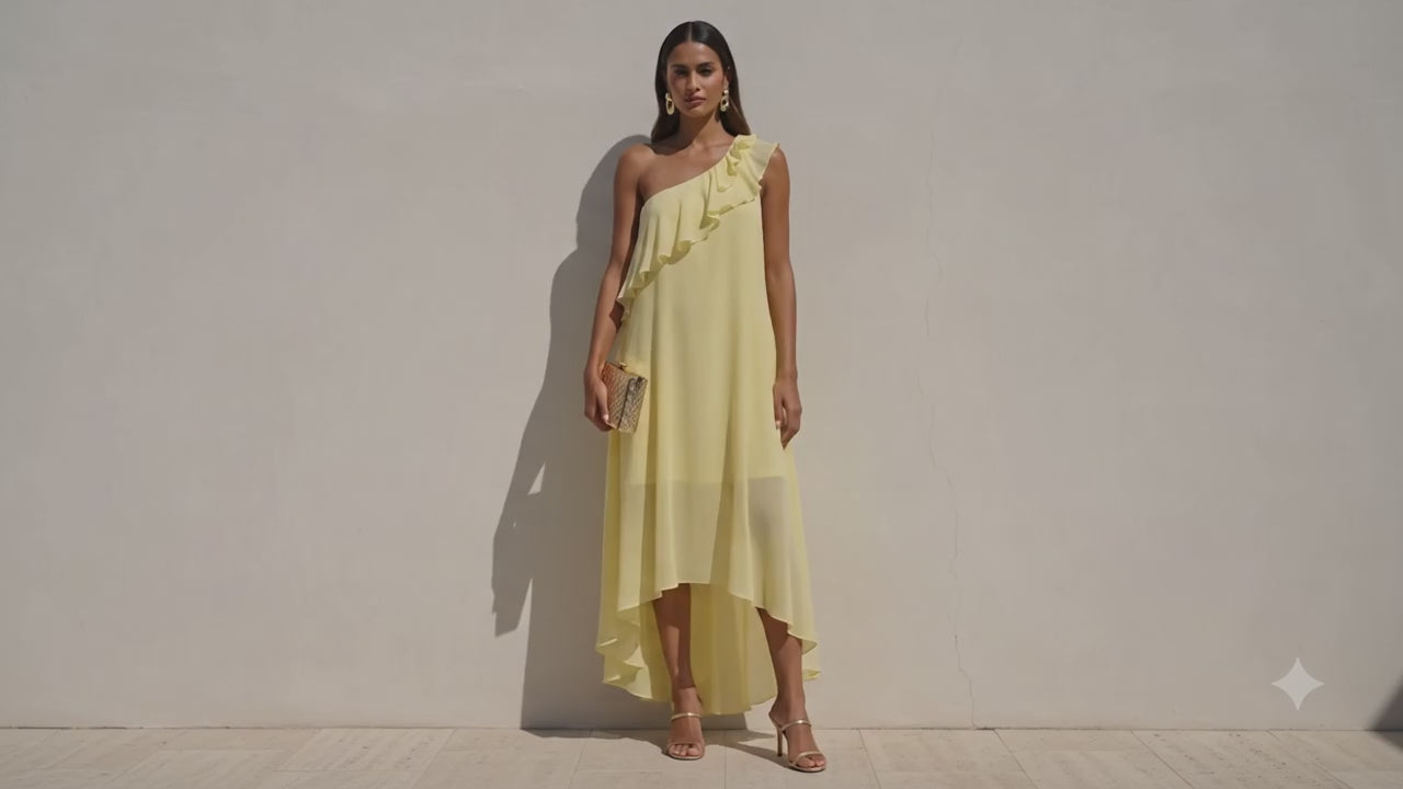 Lemon Yellow Georgette Fabric