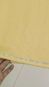 Premium Soft Yellow European style 100%Pure Linen 60 Lea Fabric(No cotton)