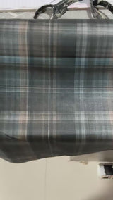 Classic plaid / tartan check design with a contemporary dark aesthetic Digital Print Shirting Fabric