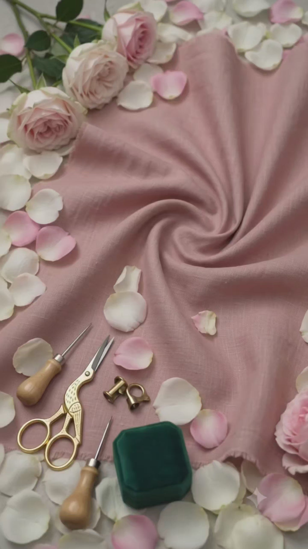 Premium Dusty Rose Cotton Linen 60 Lea fabric