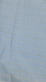 Premium  Serene Sky Blue Cotton-Linen Striped  60 Lea fabric