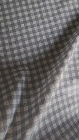 Classic grey-and-white buffalo check Digital print Shirting Fabric