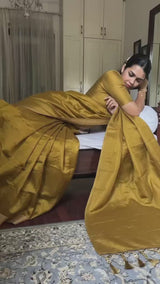 Exclusive Rich Golden Yellow Chanderi Silk Fabric