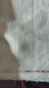 Premium Mint Green 100% Pure Linen Fabric Jute Texture 60 Lea (0% Cotton)