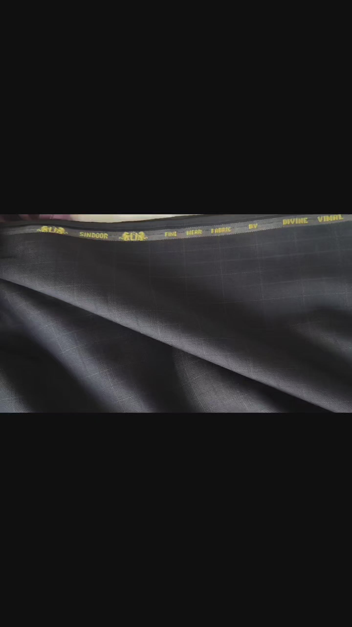 Classic Formal Suiting Material - Dark Windowpane Design