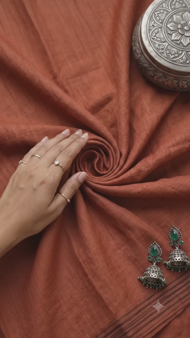 Earth & Tide Chanderi Silk Fabric – video