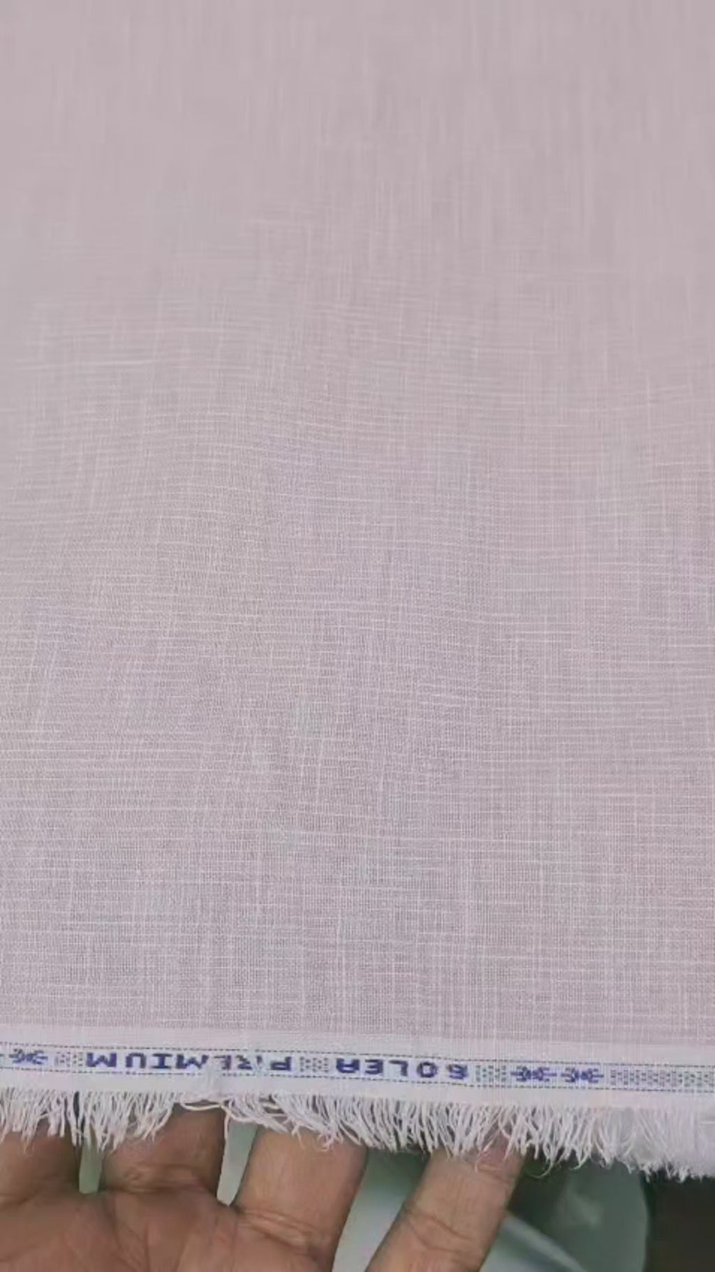 Premium Italian-Finish Soft Pink Cotton-Linen Blend 60Lea