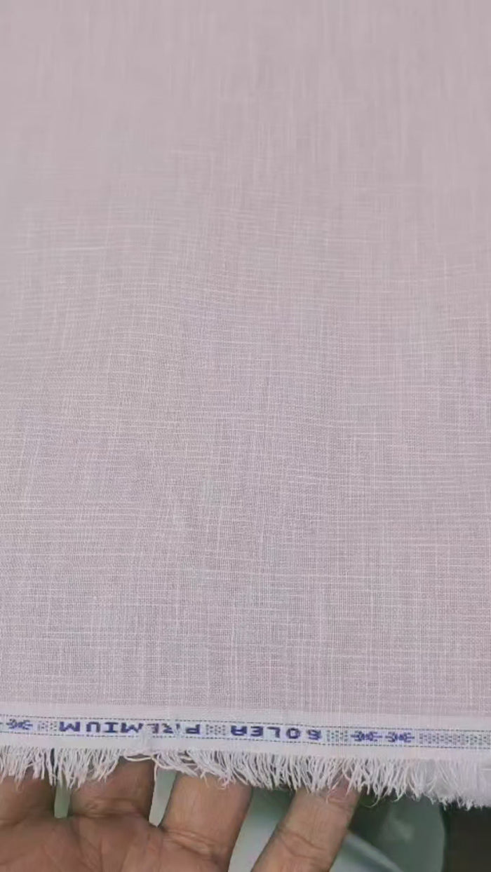 Premium Italian-Finish Soft Pink Cotton-Linen Blend 60Lea