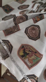 Multicolour Digital Printed  100% Pure Linen Fabric (0% Cotton) 3
