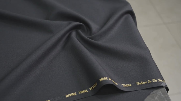 Premium Black Formal suiting Fabric Best for Trousers