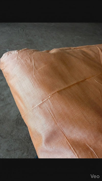 Peach Premium Glossy  Chanderi Shirting Fabric