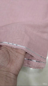 Peach Pink 100% Pure Cotton Linen Fabric (80)Lea