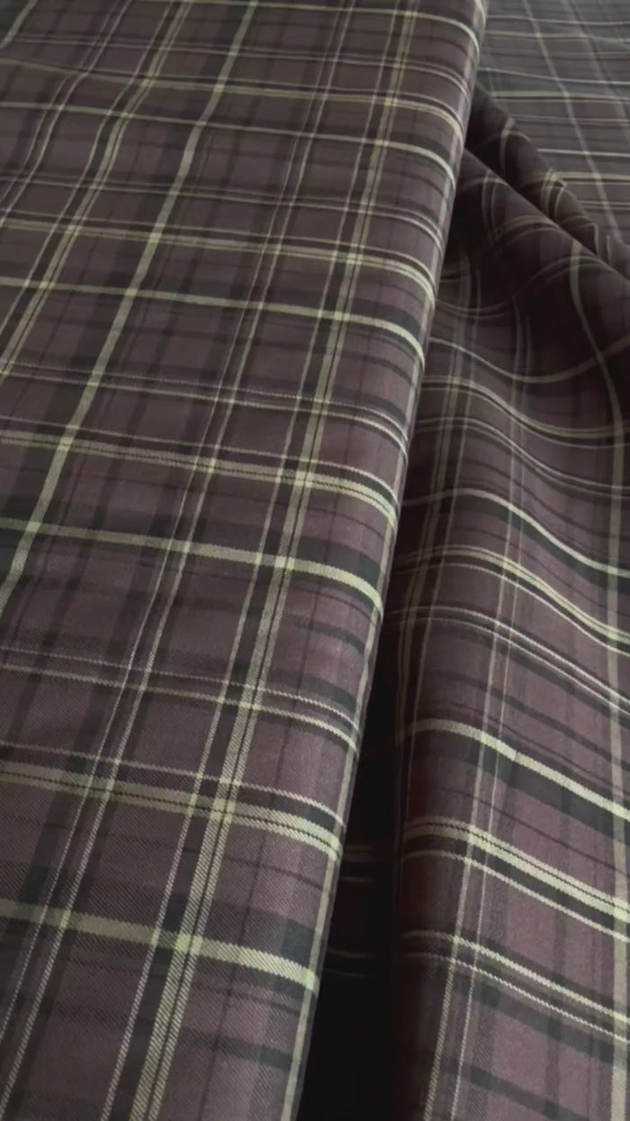 Luxurious Giza Cotton Plaid Fabric