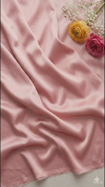 Imported Dusty Rose premium Armani Satin Fabric (Big width)