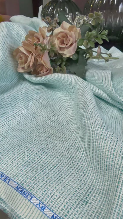 Premium 60 Lea 100%Pure  Jute Linen – Mint Green organic (No Cotton)