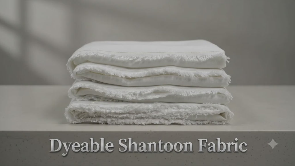 Premium White Dyeable Shantoon Fabric Big Width(56")