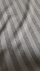 Off white with light Grey versatile Striped Shirting Fabric