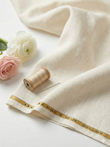 Off-white 100% Pure Linen Fabric (0% Cotton)